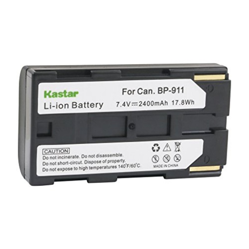 Kastar BP911 Battery (1-Pack) for Canon BP-911, BP-911K, BP-914, BP-915 and Canon ES6500V, ES7000es, ES7000V, ES8000V, ES8100V, ES8200V, ES8400V, ES8600 Camera