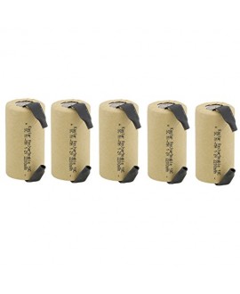 Kastar 5 Packs Sub C 2200mAh NiCd Flat Top Rechargeable Battery (With Tabs)