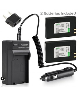Kastar Battery (X2) & AC Travel Charger for Samsung IA-BP80W IA-BP80WA Samsung VP-D381 VP-DX100 VP-DX100i Samsung VP-DX105i Samsung SC-D381 SC-D382 SC-D383 SC-D385 Samsung SC-DX103 Samsung SC-DX205