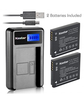 Kastar Battery (X2) & LCD Slim USB Charger for Panasonic DMW-BCK7, DMW-BCK7E and Lumix DMC-FH25 FH27 DMC-FP5 FP7 DMC-FS16 FS18 FS22 FS35 FS37 DMC-S1 S2 S3 DMC-SZ1 DMC-SZ5 DMC-SZ7 DMC-TS20 DMC-TS25