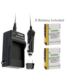 Kastar KLIC-7002 Battery (2-Pack) + Charger for Kodak EasyShare V530, EasyShare V530 Zoom, EasyShare V603, EasyShare V603 Zoom Cameras