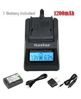 Kastar Ultra Fast Charger(3X faster) Kit and Battery (1-Pack) for Sony NP-FP51, NP-FP50, NP-FP30, TRV, TRV-U work with Sony DCR-30, DCR-DVD103, DCR-DVD105, DCR-DVD203, DCR-DVD205, DCR-DVD305, DCR-DVD92, DCR-HC20, DCR-HC21, DCR-HC26, DCR-HC30, DCR-HC32, DC