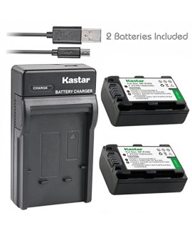 Kastar Battery (X2) & Slim USB Charger for Sony NP-FH50 NP-FH40 NP-FH30 NP-FP50 NP-FP51 and Sony A230 A290 A390 DSC-HX1 HX100 HX100V HX200 HX200V HDR-TG1E TG3 TG5 TG7 Camera