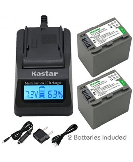 Kastar Ultra Fast Charger(3X faster) Kit and Battery (2-Pack) for Sony NP-FP90 and Sony DCR-30, DVD92, DVD103, DVD105, DVD202, DVD203, DVD205, DVD304, DVD305, DVD403, DVD404, DVD405, DVD505, DVD602, DVD605, DVD653, DVD703, DVD705, DVD755, DVD803, DVD805, 