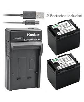 Kastar Battery X2 & Slim USB Charger for Canon BP-819 VIXIA HF10 HF11 HF20 HF21 HF100 HF200 HF G10 HF M30 HF M31 HF M32 HF M40 HF M41 HF M300 M400 HF S10 S11 S20 S21 S30 S100 S200 HG20 HG21 HG30 XA10