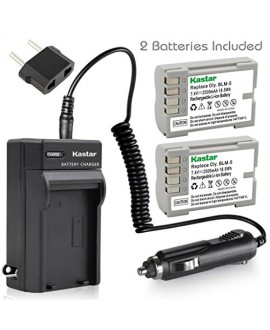 Kastar Battery (X2) & Travel Charger Kit for Olympus BLM-5, PS-BLM5 and Olympus C-8080, C-7070, C-5060, E1, E3, E5, E300, E330, E500, E510, E520 Digital Camera