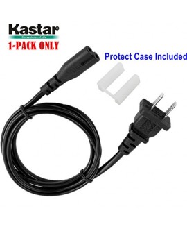 Kastar 1-Pack Power Cord, U.S. standard 5 FEET 2-Prong / Pins AC Power Cord Cable/Lea, brand New Figure-8 Power Cord For Sony PlayStation 3 Slim Edition AC Power Adapter Cord Bulk