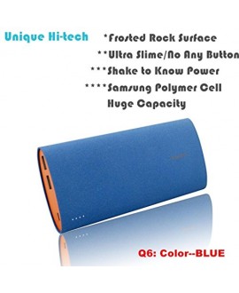 Kastar Unique Hi-tech NO Any Button with SHAKE to Wake Power Indicators and Rock Surface Design High Capacity Portable External Battery Pack Power Bank Backup for iPhone 6, 6 plus, 5S, 5C, 5, 4S, 4, iPad Air/iPad5, 4, 3, 2, 1, Mini 1,2, iPod, Samsung Gala
