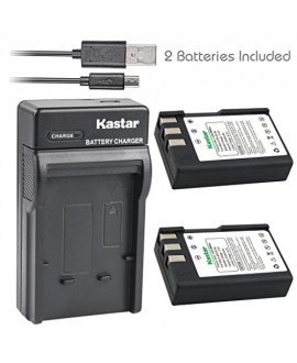 Kastar Battery (X2) & Slim USB Charger for Nikon EN-EL9, ENEL9, EN-EL9a, ENEL9A, MH-23 and Nikon D3000, D5000, D40, D60, D40X SLR Cameras