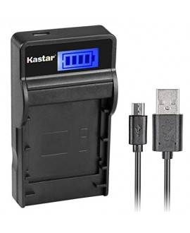 Kastar SLIM LCD Charger for Panasonic DMW-BCJ13, DMW-BCJ13E, DMW-BCJ13PP, Leica BP-DC10, BP-DC10-E, BP-DC10-U & Panasonic Lumix DMC-LX5 DMC-LX55 DMC-LX5K DMC-LX5W DMC-LX7 and Leica D-Lux 5, D-Lux 6