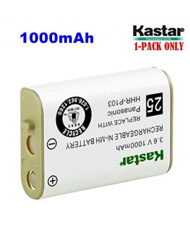 Kastar HHR-P103 Battery (1-Pack), Type 25, NI-MH Rechargeable Battery 3.6V 1000mAh, Replacement for Panasonic HHR-P103 / P-P103, AT&T, GE, Vtech Cordless phone (Detail Models in the Description)