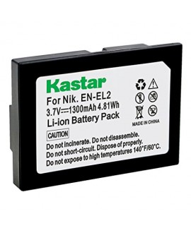 Kastar Battery (1-Pack) for Nikon EN-EL2 work with Nikon Coolpix 2500, Nikon Coolpix 3500, Nikon Coolpix SQ500 Digital Cameras