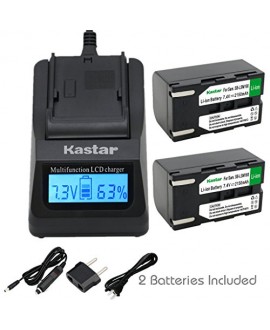 Kastar Fast Charger Kit and SB-LSM160 Battery (2-Pack) forr Samsung SB-LSM80 SB-LSM160 SB-LSM320 and SC-D351 VP-D351 D351i D352 D352i D353 D353i D354 D354i D647 D651 D653 DC161 DC161i DC163 DC163i