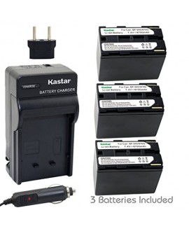 Kastar Battery (3-Pack) + Charger for Canon BP-945, BP-950, BP-970, C2, FV1, FV500, Optura, Ultura, Vistura, DM-XL2, DM-MV20, E65AS, ES-8600, G2000, GL2, MV200i, UC-V300, V75Hi, XH-G1, XL-H1, XM2, XV4