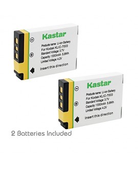 Kastar Battery (2-Pack) for Kodak KLIC-7003, K7003 for EasyShare M380, EasyShare M381, EasyShare M420, EasyShare V803, V1003, EasyShare Z950 and GE E1030, E1040, E1050TW, E1240, E1250TW, E850, H855