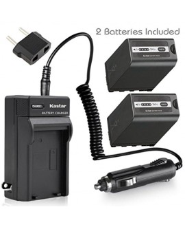 Kastar Battery 2x + Charger for Panasonic AG-VBR89G AG-VBR59 AG-VBR118G AG-BRD50 AG-B23 & AG-DVX200 AG-AC8 AG-AC90A AG-DVC30 AG-HPX250 HPX255 HVX201 AJ-PX230 AJ-PX270 AJ-PX298 AJ-PG50 HC-MDH2 HC-X1000