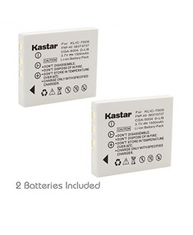 Kastar Battery (2-Pack) for Fujifilm NP-40, NP-40N, Panasonic CGA-S004, CGA-S004A, CGA-S004E, CGR-S001B, DMW-BCB7, Kodak KLIC-7005, Samsung SLB-0737, SLB-0837, Sanyo NP-40, UF55346, Pentax D-Li8, Benq Dli-102, Konica Minolta NP-1 and DE-992, BC-40, SBC-L5
