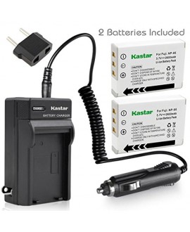 Kastar Battery (X2) & AC Travel Charger for Fujifilm FNP95, NP95, NP-95 and Finepix F30, F31FD, Real 3D W1, X30, X100, X100T, X100LE, X100S, X-S1 and Ricoh DB-90, GXR, GXR Mount A12, GXR P10