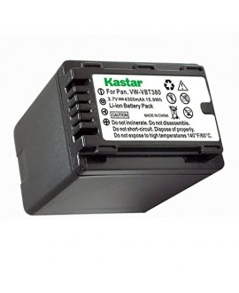 Kastar Battery (1-Pack) for Panasonic VW-VBT380 and Pansonic HC-V110 V130 V160 V180 HC-V201 V210 V250 HC-V380 HC-V510 V520 V550 HC-V710 V720 V750 V770 HC-VX870 HC-VX981 HC-W580 W850 HC-WXF991 Cameras