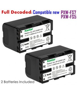 Kastar BP-U30 Battery (2-PACK) for Sony BP-U90 BP-U60 BP-U30 and Sony PXW-FS7/FS5/X180 PMW-100/150/150P/160 PMW-200/300 PMW-EX1/EX1R PMW-EX3/EX3R PMW-EX160 PMW-EX260 PMW-EX280 PMW-F3 PMW-F3K PMW-F3L