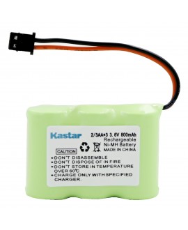 Kastar 10-P 2/3AA 3.6V 800mAh MSM Ni-MH Rechargeable Battery for Panasonic KX-TCM410 KX-A36 P-P301 Sony SPP-72/AQ25/AQ600 1-528-376-31 BP-T16/T185 Toshiba FF-675 FT-6203 TRB-5000 Uniden XC-315/330/600