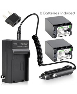 Kastar 2X Battery + AC Travel Charger for JVC BN-VG138, BN-VG138U, BN-VG138US, BN-VG121, BN-VG121U, BN-VG121US, BN-VG107, BN-VG107U, BN-VG108, BN-VG114, BN-VG114U, BN-VG114US, JVC Everio GZ-E Series