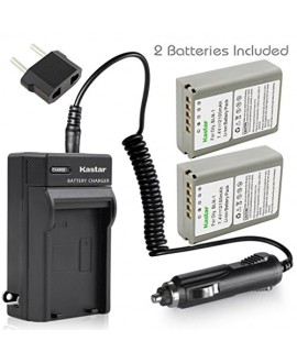 Kastar Battery (X2) & Travel Charger Kit for Olympus BLN-1, BCN-1, BLN1 and Olympus OM-D E-M1, OM-D E-M5, PEN E-P5 Digital Camera