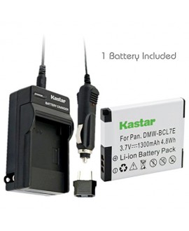 Kastar Battery (1-Pack) and Charger Kit for Panasonic DMW-BCL7E, DMW-BCL7 work with Panasonic Lumix DMC-F5, Panasonic Lumix DMC-FH10, Panasonic Lumix DMC-FS50, Panasonic Lumix DMC-SZ3, Panasonic Lumix DMC-SZ9, Panasonic Lumix DMC-XS1, Panasonic Lumix DMC-