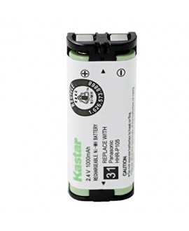 Kastar HHR-P105 Battery, Type 31, NI-MH Rechargeable Cordless Telephone Battery 2.4V 1000mAh, Replacement for Panasonic HHRP105 HHR-P105 HHRP105A HHR-P105A (Detail Models in the Description)
