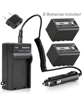 Kastar Battery 2x + Charger for Panasonic AG-VBR59 AG-VBR89G AG-VBR118G AG-BRD50 AG-B23 & AG-DVX200 AG-AC8 AG-AC90A AG-DVC30 AG-HPX250 HPX255 HVX201 AJ-PX230 AJ-PX270 AJ-PX298 AJ-PG50 HC-MDH2 HC-X1000