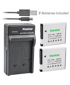 Kastar Battery (X2) & Slim USB Charger for Canon NB-8L, NB8L, CB-2LAE and Canon PowerShot A2200, PowerShot A3000 IS, PowerShot A3100 IS, PowerShot A3200 IS, PowerShot A3300 IS Cameras