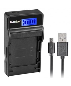 Kastar SLIM LCD Charger for Pentax D-Li50 Konica Minolta NP-400 Samsung SLB-1647 Sigma BP-21 and Pentax K10 K10D K20 K20D Minolta A-5 A-7 Dimage A1 A2 Dynax Maxxum 5D 7D Samsung GX-10/20 Sigma SD1