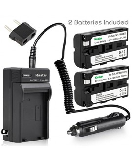 Kastar Battery (X2) & Travel Charger Kit for Sony NP-F570 NP-F550 NP-F330 and CCD-RV100 RV200 SC5 SC9 SC55 TR1 TR215 TR516 TR716 TR818 TR910 TR917 TR940 & LED Video Light or Moniter Backup Battery