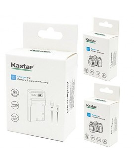 Kastar Battery (X2) & SLIM LCD Charger for Panasonic VW-VBG070, VW-VBG130, VWVBG260, VBG6 and SDR-H40, SDR-H80 Series, HDC-HS700, TM700, HS300, TM300, HS250, SD20, HS20, HDC-SDT750 Camcorders etc.