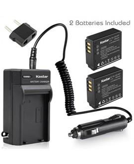 Kastar Battery (X2) & AC Travel Charger for Panasonic CGA-S007, CGA-S007A, CGR-S007, CGAS007 and Panasonic DMC-TZ1 DMC-TZ2 DMC-TZ3 DMC-TZ4 DMC-TZ5 DMC-TZ11 DMC-TZ15 DMC-TZ50 Digital Camera