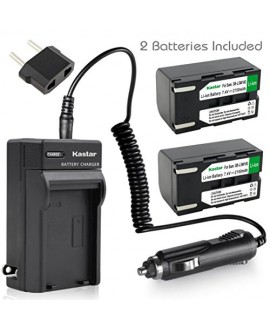 Kastar SB-LSM160 Battery (2-Pack) + Charger for Samsung SB-LSM80, SB-LSM160, SB-LSM320 and SC-D351 VP-D351 VP-D352 VP-D352i VP-D353 VP-D353i VP-D354 VP-D354i VP-D647 VP-D651 VP-D653 VP-DC161 VP-DC163