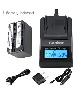 Kastar Ultra Fast Charger Kit and Battery (1-Pack) for Sony NP-F770 NP-F750 and CCD-RV100 CCD-RV200 CCD-SC9 CCD-TR1 CCD-TR940 CCD-TR917 Camera CN-126 CN-160 CN-216 CN-304 YN 300 VL600 LED Video Light