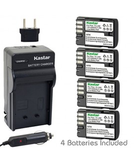 Kastar D-Li90 Battery (4-Pack) and Charger Kit work with Pentax K-01 K-3 K-5 K-5II K-5IIs K-7 645D 645Z Cameras