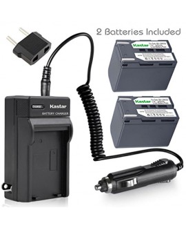 Kastar Battery (X2) & Travel Charger Kit for Samsung SB-LSM320 and SC-D351 VP-D351 VP-D351i VP-D352 VP-D352i VP-D353 VP-D353i VP-D354 VP-D354i VP-D647 VP-D651 VP-D653 VP-DC161 VP-DC161i DC163 DC163i