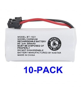 Kastar 10-PACK BBTG0798001 model BT1021 Cordless Phone Battery for Uniden BT-1021 & Uniden D1361 D1364 D1384 D1483 D1660 D1680 D1685 D1688 D1760 D1780 D1785 D1788 DECT1363 DECT 2060 DECT 2080 DECT2888
