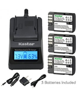 Kastar Ultra Fast Charger(3X faster) Kit and D-Li90 Battery (3-Pack) work with Pentax K-01 K-3 K-5 K-5II K-5IIs K-7 645D 645Z Cameras