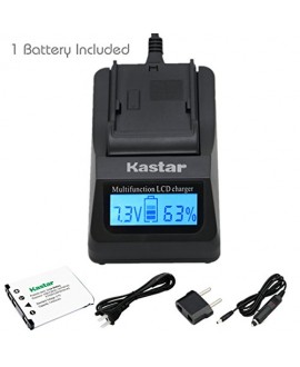 Kastar Ultra Fast Charger Kit and Battery (1-Pack) for Casio NP-80 MH-63 work with Casio Exilim EX-G1, EX-H5, EX-H50, EX-H60, EX-JE10, EX-N1, EX-N5, EX-N10, EX-N20, EX-N50, EX-S5, EX-S6, EX-S7, EX-S8, EX-S9, EX-Z1, EX-Z2, EX-Z16, EX-Z26, EX-Z28, EX-Z33, E