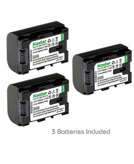 Kastar BN-VG114 Battery (3-Pack) Replacement for JVC BN-VG107 BN-VG107U BN-VG108U BN-VG108E BN-VG114 BN-VG114U BN-VG114US Rechargeable Lithium-ion Battery