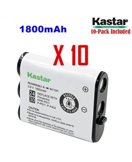 Kastar HHR-P511 / HHR-P402 Battery (10-Pack), Type 24 / 30 NI-MH Rechargeable Cordless Telephone Battery 3.6V 1800mAh, Replacement for Panasonic HHR-P511, HHR-P402, P-P511, P-P511A, HHR-P402A