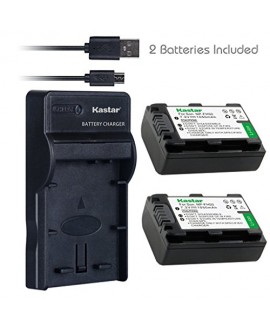 Kastar Battery (X2) & Slim USB Charger for Sony NP-FH50, NPFH50, NP-FH30, NP-FH40 and Sony CyberShot DSC-HX1 DSC-HX100V DSC-HX200V, DSLR Alpha 230 A230 A330 A380 A390, HDR-TG1E TG3 TG5 TG7