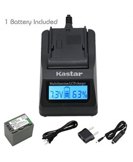 Kastar Ultra Fast Charger(3X faster) Kit and Battery (1-Pack) for Sony NP-FP90 and Sony DCR-30, DVD92, DVD103, DVD105, DVD202, DVD203, DVD205, DVD304, DVD305, DVD403, DVD404, DVD405, DVD505, DVD602, DVD605, DVD653, DVD703, DVD705, DVD755, DVD803, DVD805, 