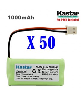 Kastar 50-PACK AAAX2 2.4V 1000mAh 5264 Ni-MH Rechargeable Battery for BT-166342 BT-266342 BT-283342 AT&T EL51100 EL51200 EL51250 EL52200 EL52210 EL52250 EL52300 EL52350 EL52400 EL52450 EL52500 EL52510