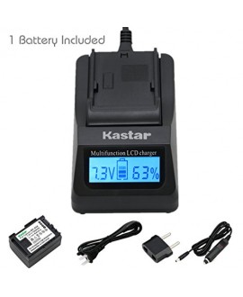 Kastar Ultra Fast Charger(3X faster) Kit and BP808 Battery (1-Pack) for Canon BP-807, BP-808, BP-809 and Canon HFM400 HF100 M300 S100 S200 FS36 FS37 HF200 HFS11 HF100 HF20 HG21 FS406 Cameras