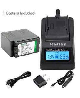 Kastar Fast Charger + Battery 1-Pack for Panasonic CGR-D54S CGA-D54S VSK0581 & AG-HPX255 AG-HVX200 AJ-PCS060G AJ-PX270PJ HDC-Z10000 NV-DS29 NV-DS30 NV-DS50 NV-GX7 NV-MX350 NV-MX500 NV-MX1000 NV-MX2500