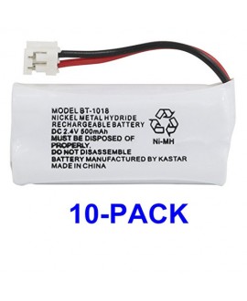 Kastar 10-PACK BT1018 Cordless Phone Battery for Uniden BT-1011 BT-1018 BT-6010 BT-184342 BT-28433 BT-18433 BT-284342 BT-8000 BT-8001 BT-8300 CS6219 CS6229 DS6111 DECT3080 DECT3080-2 DECT4086 DECT4096